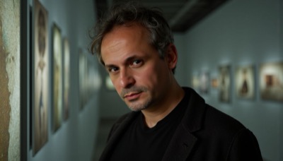 AI-generated film still from Me-Me exploring identity and unlived destinies in Milan